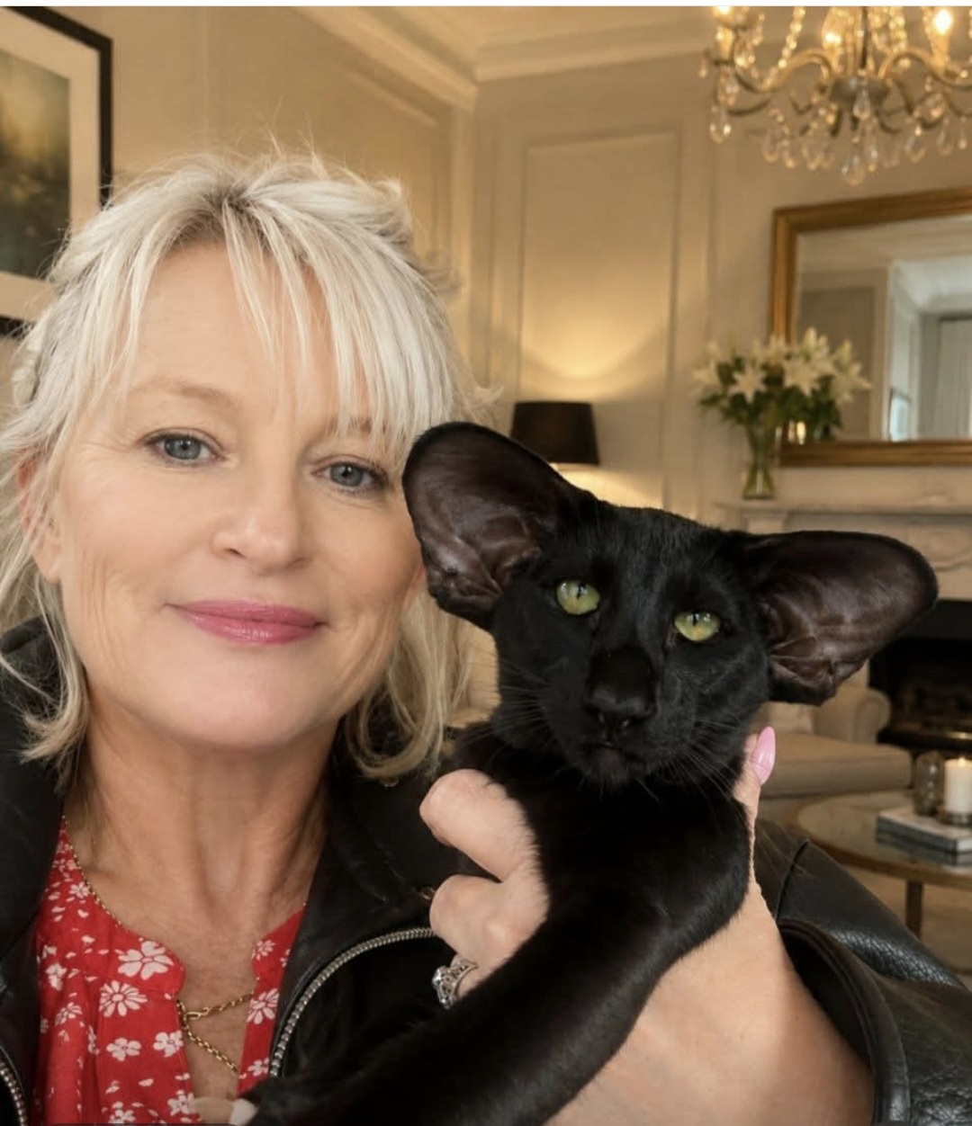 Sharon Taylor with Jet, our black Oriental